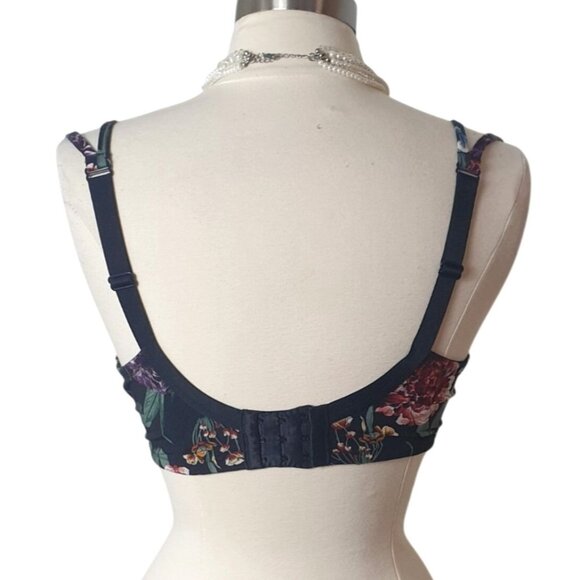 Cacique Womens 38DDD Bra Floral Underwire Smooth Lite Padding Adjust Straps 38F - Picture 3 of 5